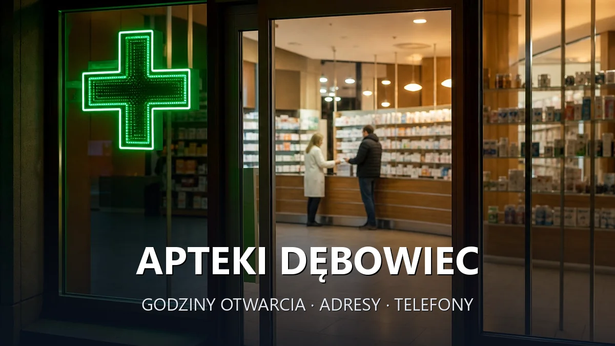 Apteki Dębowiec, powiat cieszyński - adresy, telefony, godziny otwarcia