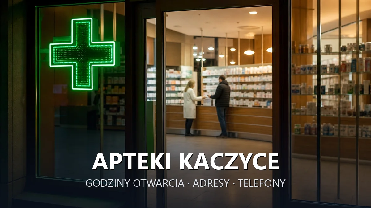 Apteki Kaczyce, gmina Zebrzydowice, powiat cieszyński - adresy, telefony, godziny otwarcia