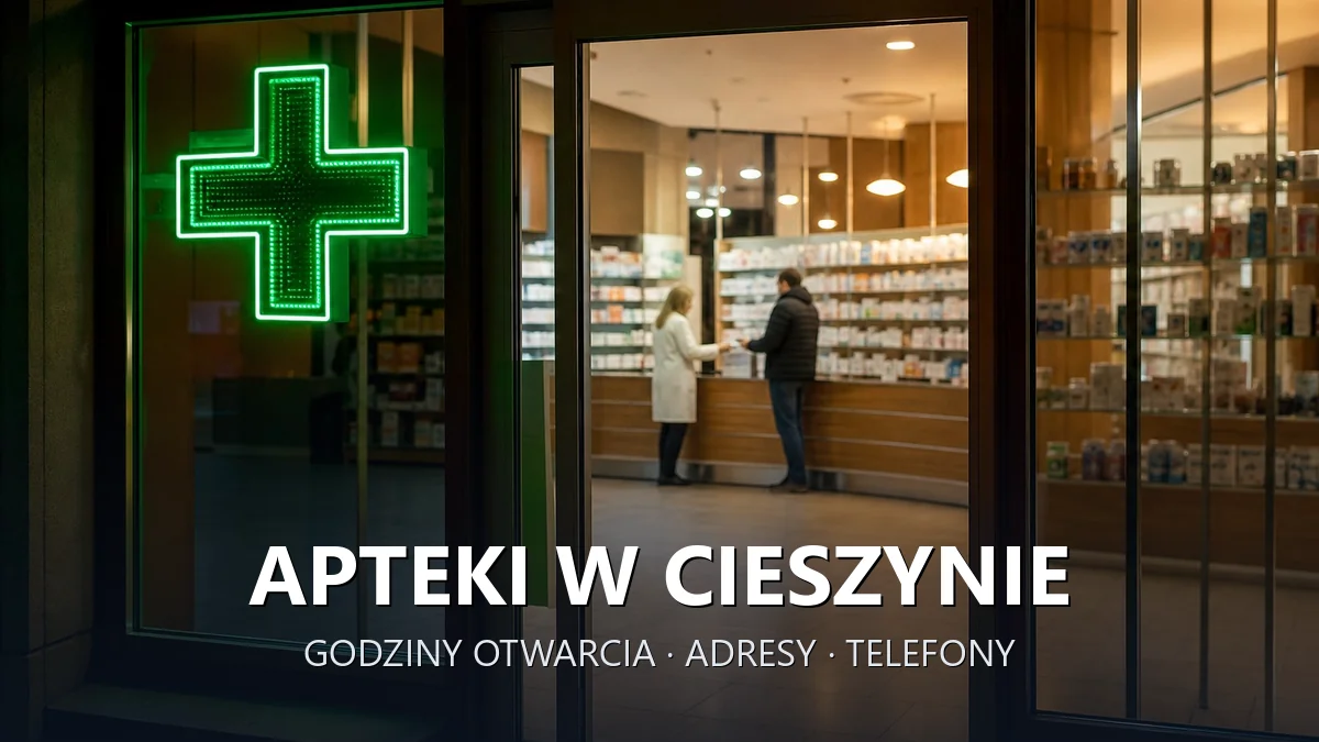 Apteki w Cieszynie - godziny otwarcia i dyżury