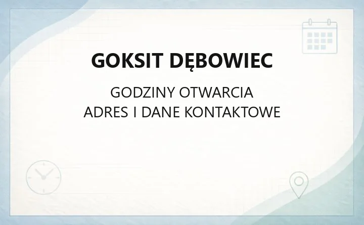 GOKSiT Dębowiec - kontakt, zajęcia i informacje turystyczne