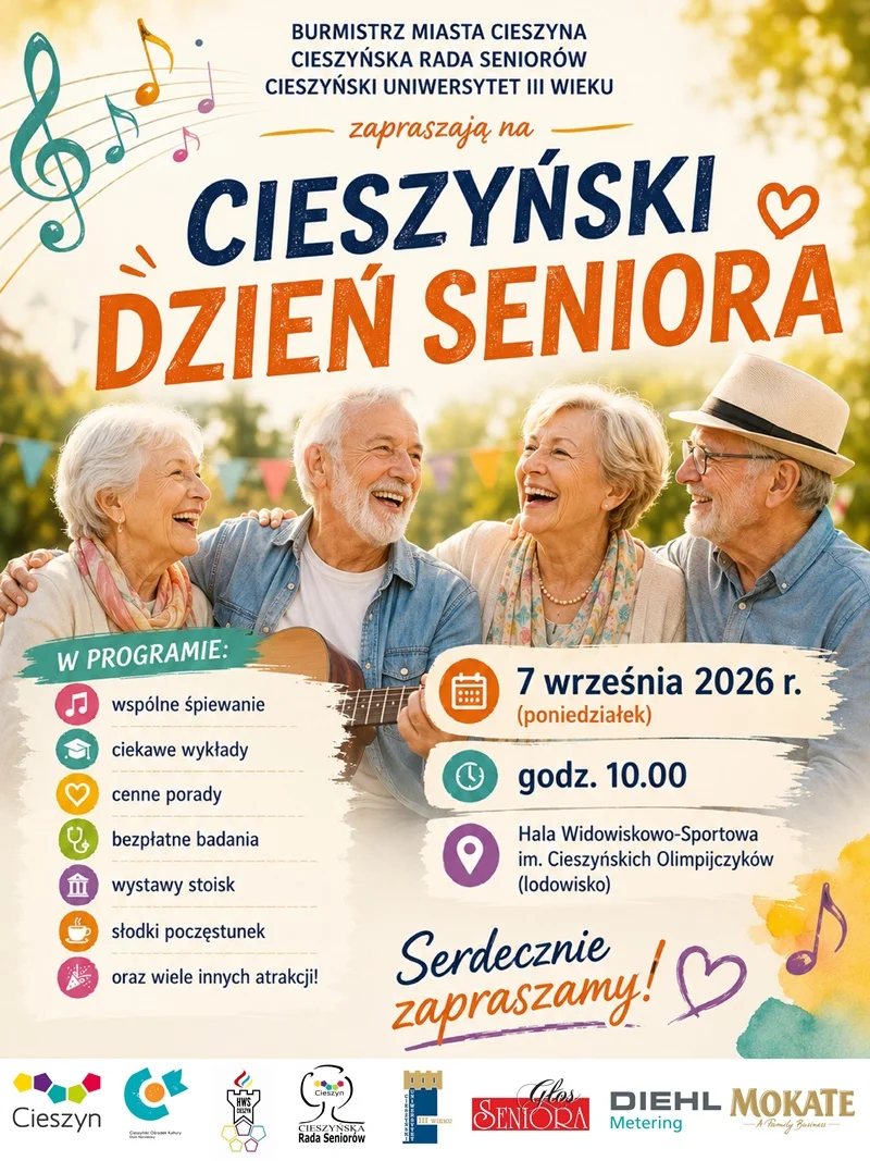 Grafika promocyjna wydarzenia Cieszyński Dzień Seniora