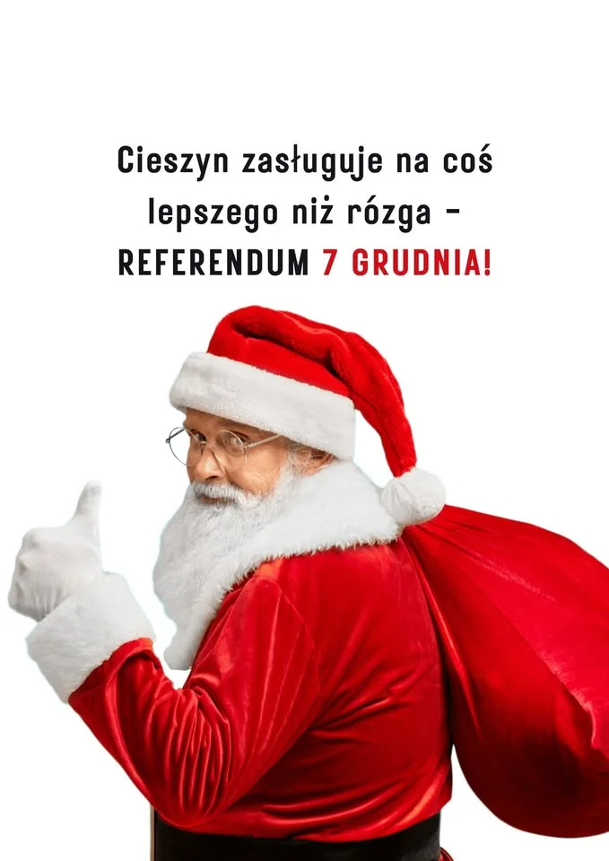 Grafika promocyjna wydarzenia Idę na referendum! Cieszyn decyduje 7 grudnia
