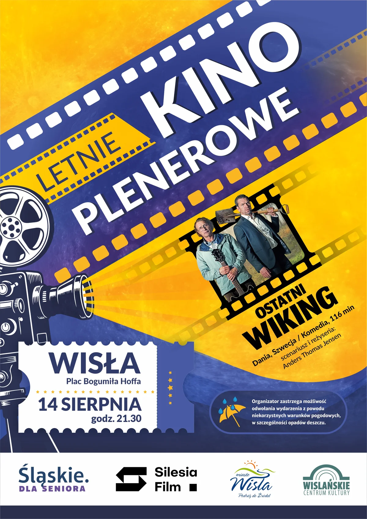 Grafika promocyjna wydarzenia Kino plenerowe – „Ostatni Wiking”