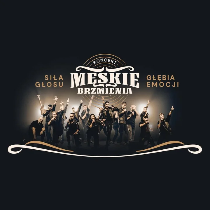Grafika promocyjna wydarzenia Męskie Brzmienia — siła głosu i głębia emocji w Cieszynie