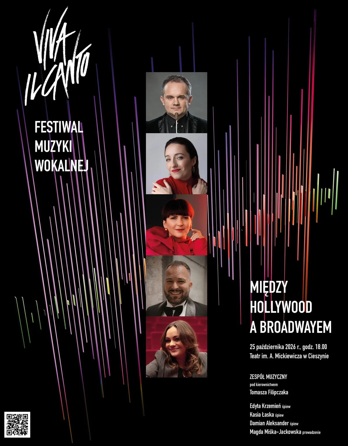 Grafika promocyjna wydarzenia Między Hollywood a Broadwayem – koncert w Cieszynie
