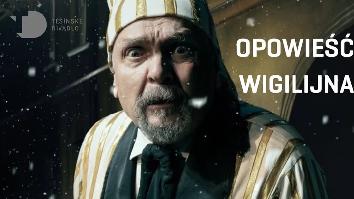 Grafika promocyjna wydarzenia Świąteczna opowieść o przemianie Ebenezera Scroogea w Teatrze Cieszyńskim