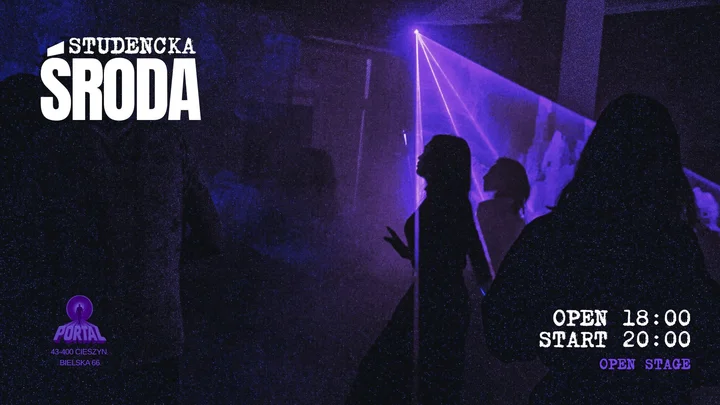 Grafika promocyjna wydarzenia PORTAL | OPEN STAGE — otwarta scena na Bielskiej 66
