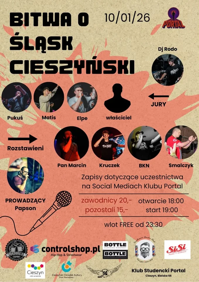 Grafika promocyjna wydarzenia ᴘᴏʀᴛᴀʟ | Freestyleowa Bitwa o Śląsk Cieszyński