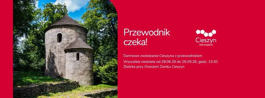 Grafika promocyjna wydarzenia Przewodnik czeka! Darmowe zwiedzanie Cieszyna z przewodnikiem