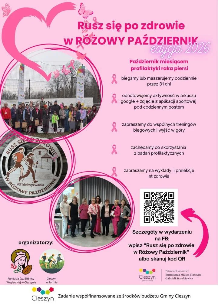 Grafika promocyjna wydarzenia Rusz się po zdrowie w Różowy Październik
