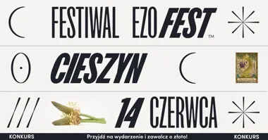 Grafika promocyjna wydarzenia Festiwal Ezoteryki i Medycyny Naturalnej w Cieszynie – dzień pełen energii, natury i inspiracji