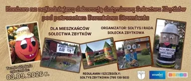Grafika promocyjna wydarzenia Najładniejsza dekoracja dożynkowa posesji z okazji Dożynek Gminnych w Zbytkowie 2026