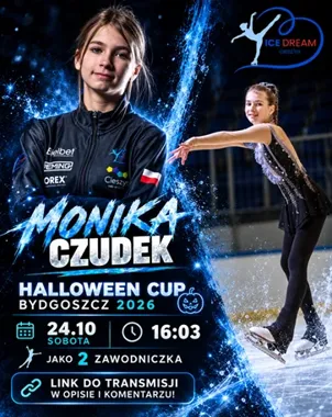 Grafika promocyjna wydarzenia PGE Halloween Cup 2026 – międzynarodowe zawody łyżwiarstwa figurowego
