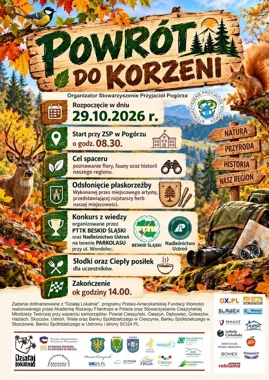 Grafika promocyjna wydarzenia Spacer „Powrót do korzeni”