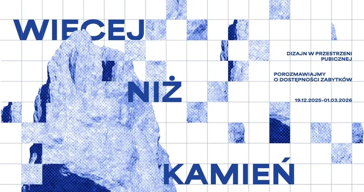 Grafika promocyjna wydarzenia Wernisaż „Dizajn w Przestrzeni Publicznej” — dostępność w obiektach zabytkowych