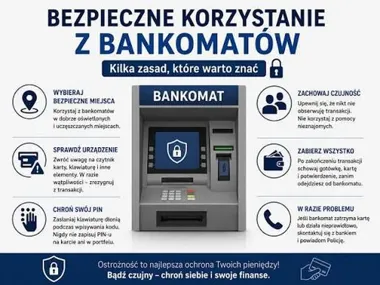 Korzystanie z bankomatu w Cieszynie może skończyć się utratą pieniędzy