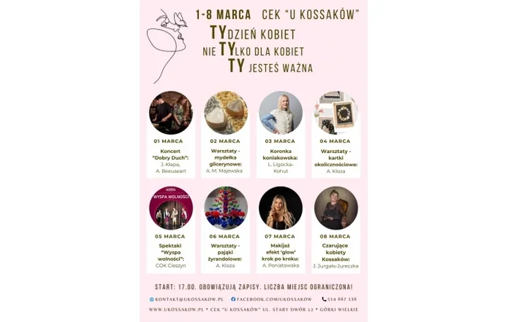 Pierwszy tydzień marca w CEK „U Kossaków” – warsztaty, koncerty i spektakl