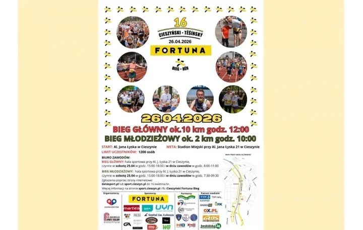 Bieg w Cieszynie zamknie centrum i nadrzeczne trasy na kilka godzin