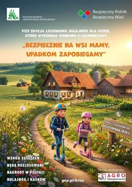 Hulajnogi i kaski dla dzieci rolników. KRUS przyjmuje zgłoszenia