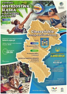 Turnieje siatkówki plażowej wracają do Cieszyna. Do zdobycia medale i 4 tysiące złotych