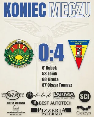 CKS Piast nie dał szans rywalom. Cieszyniacy wygrali na wyjeździe 4:0