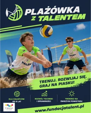 Wakacyjne treningi siatkówki plażowej w Cieszynie dla chłopców 8–16 lat