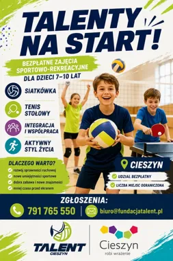 Bezpłatne zajęcia sportowe dla dzieci w Cieszynie. Liczba miejsc jest ograniczona