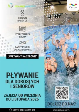 Pływanie dla dorosłych i seniorów w Cieszynie. Każdy poziom jest mile widziany