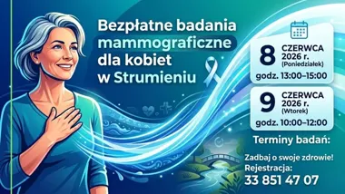 Mammobus stanie przy hali sportowej – bezpłatne badania dla mieszkanek gminy Strumień
