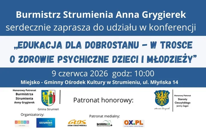 W Strumieniu o zdrowiu psychicznym uczniów. Do miasta przyjadą eksperci i samorządowcy