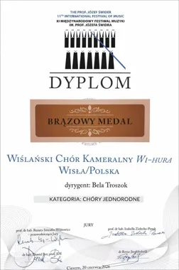 Dwa brązy dla Wichury. Wiślański chór wrócił z Cieszyna z podwójnym sukcesem