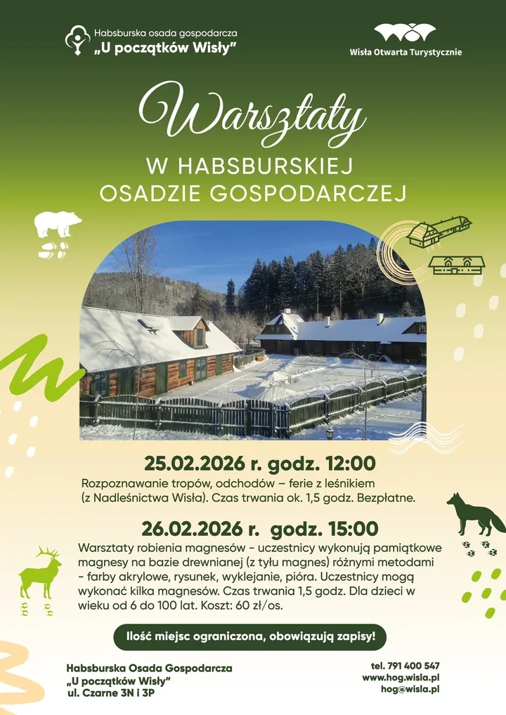 Leśne tropy z leśnikiem i warsztaty magnesów w Habsburskiej Osadzie