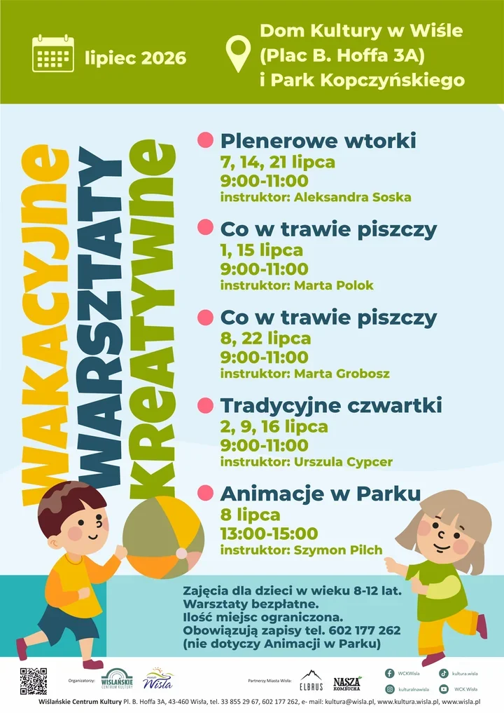 Wakacje w Wiśle bez nudy - CK Wisła stawia na naturę i beskidzki klimat